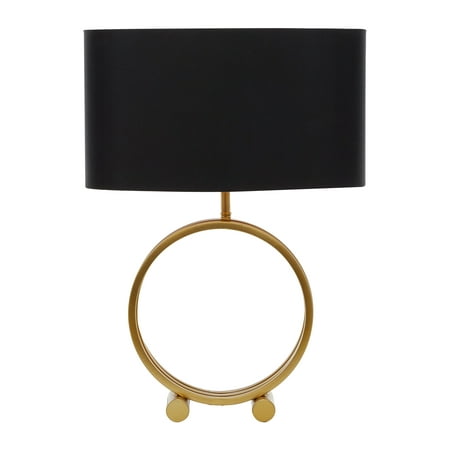 DecMode Gold Table Lamp with Shade, 24 H