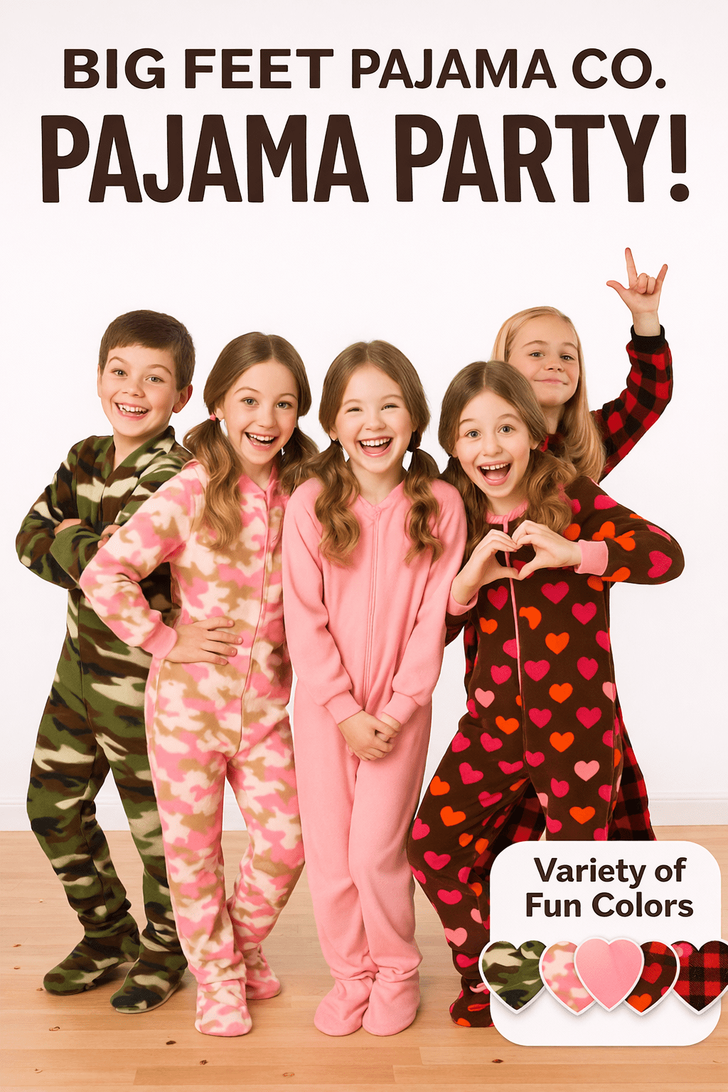Big Feet Pajama Co. Girls’ Pink Fleece Footed Pajamas – Cozy One-Piece Sleepwear, Anti-Pill, Moisture-Wicking, Sizes Child to Tween