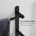 KOKOSIRI 3Tier Matte Black Bath Towel Bars, Wall Mounted Stainless