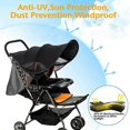 thumbnail image 3 of Universal stroller sunshade Anti-UV UPF50+ Hood Adjustable stroller hood Windproof Protection Sunshade UV protection for Stroller Carrier Stroller Bas, 3 of 5