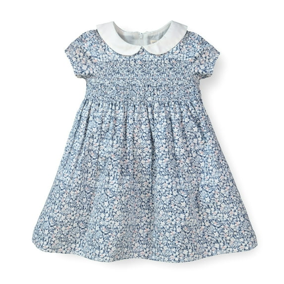 Hope & Henry Layette Smocked Peter Pan Collar Dress