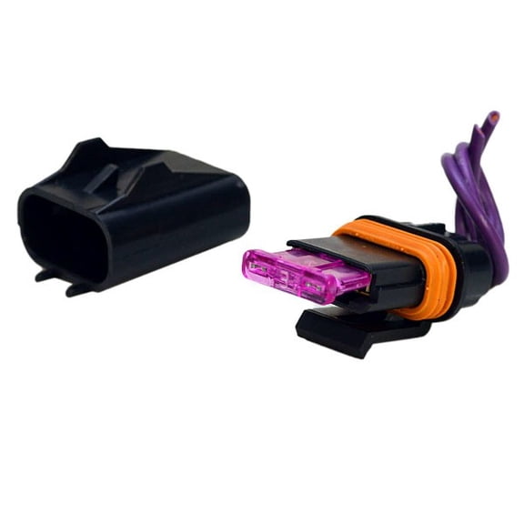 PED Purple 2 Wire Plastic Boat 3 AMP Fuse Holder