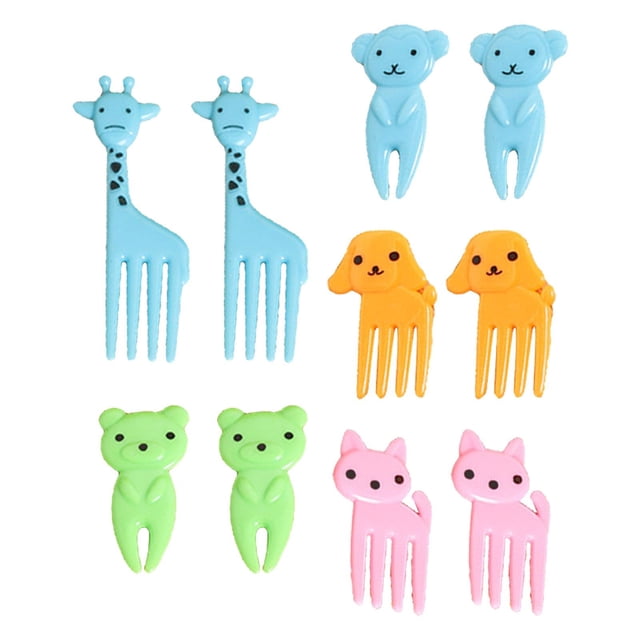 Animal Food Picks For Kids Fun Kids Food Picks Cute Fruit Toothpicks For Kids Lunch Accessories Cake Little Forks Dessert Forks Mini Toothpick For Cake Dessert Supply