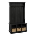 thumbnail image 4 of Twin Star Home 40" Hall Tree with Open Storage and Included Baskets, Black, 4 of 11