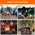 thumbnail image 7 of Litake 30 inch Inner Fire Pit Ring, Outdoor 2.5MM Steel Firepit Ring 36 inch Outer Large Bonfire Fire Pit Insert Round, In-Ground Fire Pit, Outside Wood Burning DIY for Camping Garden Patio (30" Liner, 7 of 7