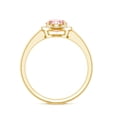 thumbnail image 3 of Rosec Jewels IGI Certified Lab Grown Pink Diamond Designer Engagement Ring 1 Ct - Fancy Pink Color and E-VS1 Clarity - Pink and White Diamond Ring, 18K Yellow Gold, US 4.00, 3 of 9