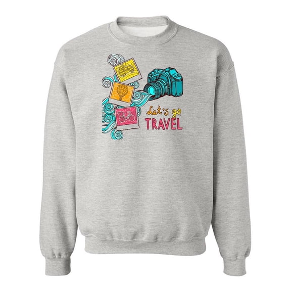Camera And Travel Pictures Sweatshirt Men -Image by Shutterstock, Male Large