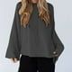 thumbnail image 2 of Camisas de encaje,Blusa informal de poliéster para mujer, de manga larga a rayas y cuello redondo, holgada, para uso diario, sopatenor, 2 of 8