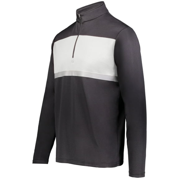 Holloway Sportswear 2XL Prism Bold 1/4 Zip Pullover Black/White 222591
