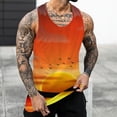 thumbnail image 2 of Men Summer Tank Top Breathable Large Size Casual Sleeveless Top Loose Tropical Gradient Printed Male Streetwear Cami Shirts, 2 of 5