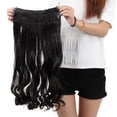 thumbnail image 2 of SAYFUT 24"-29" Curly Clip in Synthetic Hair Extensions, Style T5C-C, 3/4 Full Head One Piece 5 Clips, 2 of 5
