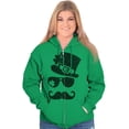 thumbnail image 4 of St Patricks Day Irish Leprechaun Zip Up Hoodie Men's Women's Brisco Brands S, 4 of 6