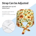 thumbnail image 4 of Kdxio Sunflowers And Butterflies Pattern Turban Hat for Women Men Comfortable Adjustable Cleaning Working Cap with Sweatband, 4 of 8