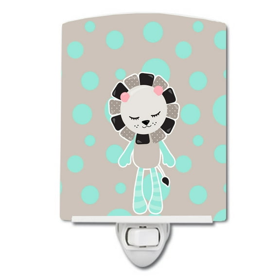Caroline's Treasures BB8720CNL Lion Doll Ceramic Night Light, 6x4x3", multicolor