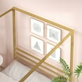 thumbnail image 3 of Zinus Patricia 72" Gold Metal Canopy Platform Bed Frame, Queen, 3 of 9