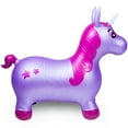 Waddle! Unicorn Bouncer! Inflatable Ride on Toy (Purple Shimmer