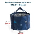 thumbnail image 2 of Cubo plegable grande para bañera de remojo de pies plegable de 24 litros, lavabo de spa portátil para remojo de pies de viaje para lavado de camping, azul oscuro, 2 of 5