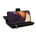 thumbnail image 5 of Wallet Case for Galaxy Note 20 Ultra, Magnetic Zipper Pouch Premium PU Leather with Kickstand Wallet Flip Shockproof Case Wrist Strap Card Slots Holder Pocket Samsung Galaxy Note 20 Ultra, Black, 5 of 18