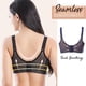 thumbnail image 2 of Gibobby Lencería sexy Talla Ajustable Sujetador Deportivo Extra-Elástico Mujer Encaje Transpirable Ribete Más Íntimos(Azul, 48B), 2 of 5