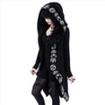 thumbnail image 3 of Sudadera con Capucha de Larga y Cremallera para Mujer, Chaqueta Lunar, Sudaderas Largas, Grandes, Ropa Gótica Y2k. Negro S, 3 of 9