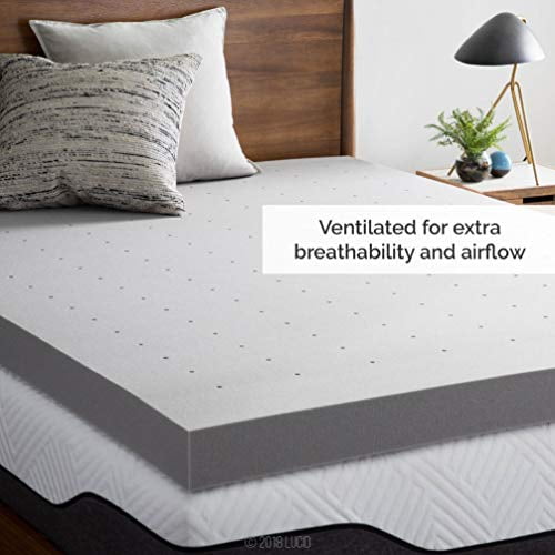 Lucid 4 inch bamboo charcoal memory foam mattress topper deals