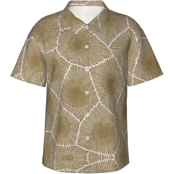 Squirrel House Mens Hawaiian Shirt Short Sleeve Casual Button Up Tropical Summer Beach Shirt