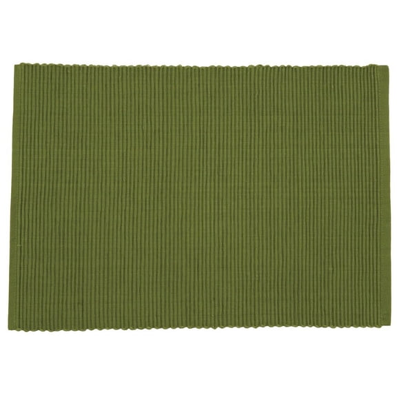 Now Designs Ribbed Cotton Placemats, Color: Fir