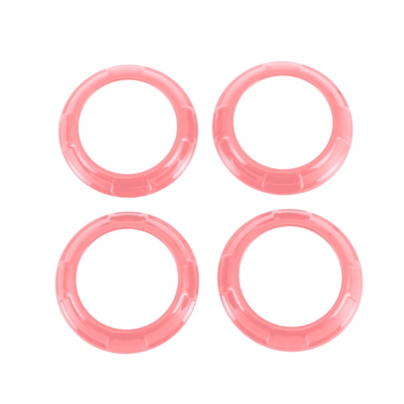 Anillos de decoración del tablero de ventilación de AC Unique Bargains 4 Pcs para Jeep Wrangler JK JKU 2011-2017 Anillo de cubierta de ventilación de aire acondicionado ABS Rosa