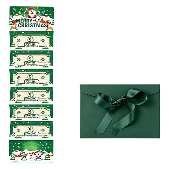 Christmas Cash Envelopes 6 Slots,Christmas Money Holders for Cash Gift,Creative Surprise Money Envelopes Xmas Gift Card For Men Women Girls Boys for Anniversary Holiday Xmas Party Supplies -A