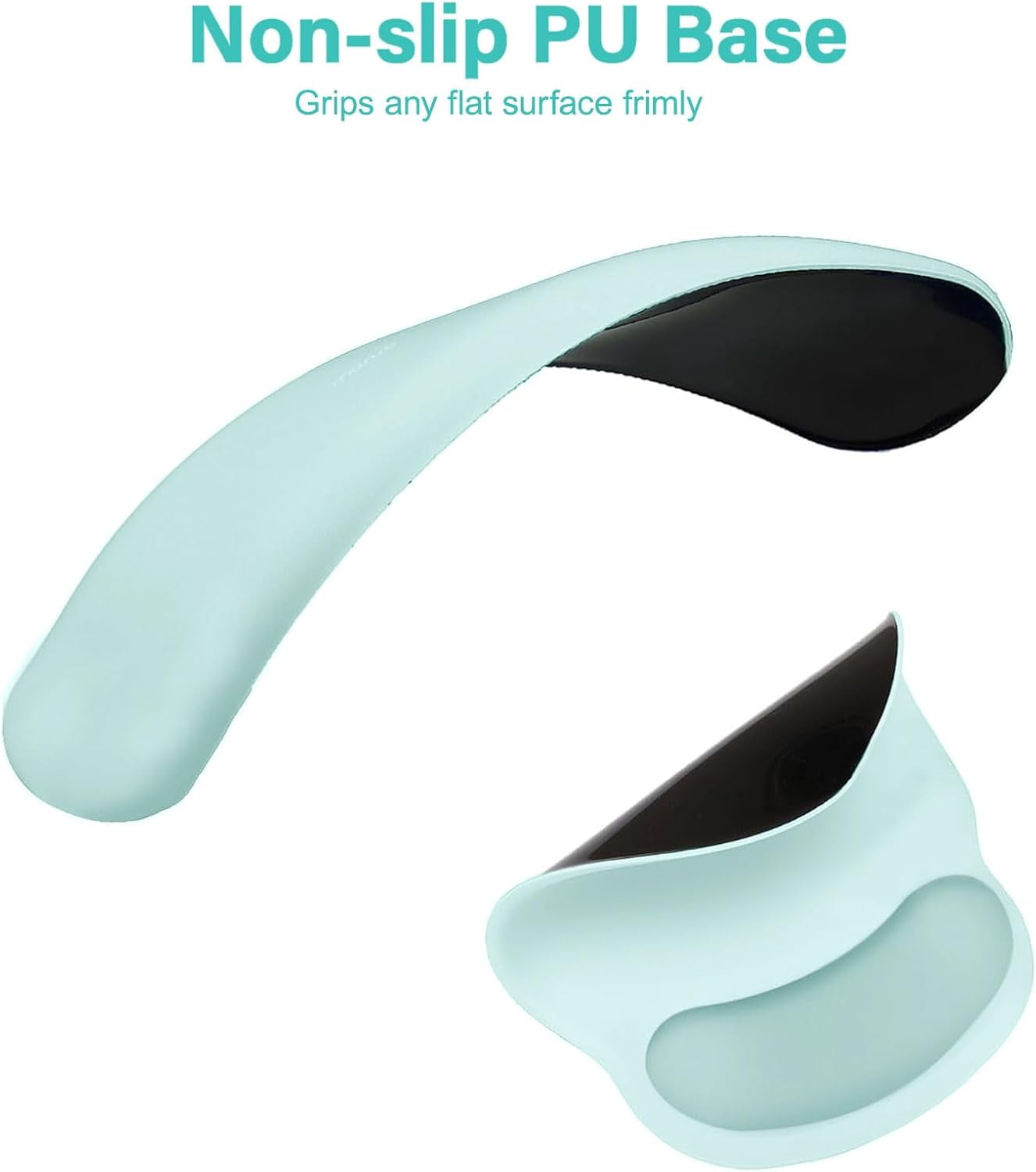 MOSISO Wrist Rest Support for Mouse Pad&Keyboard Set, Circle Curved Ergonomic Mousepad&Coaster Non-Slip Base Home/Office Pain Relief&Easy Typing Pad with Soft Cloth&Silicone Lining