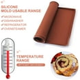 thumbnail image 4 of Jelly Roll Cake Mat, Bandeja para hornear de silicona flexible, Bandeja de silicona para galletas, Bandeja para hornear antiadherente, Jelly Roll Pan, Bandeja para hornear de silicona, Marrón Marrón, 4 of 5