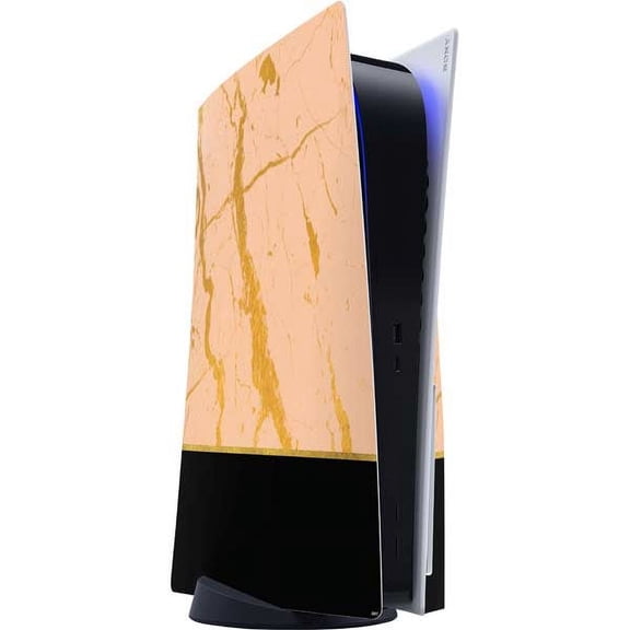 Skinit Marble Pink Gold and Black Marble PS5 Console Skin
