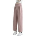 thumbnail image 2 of Neewe Maternity Dress Yoga Pants Over The Belly Stretchy Work Slack Pregnancy Wide Leg Lounge Trousers, 2 of 7