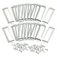 thumbnail image 1 of Unique Bargains 60x17mm Drawer Tag Label Metal Label Holder File Tag Frames Silver Tone 30 Pack, 1 of 6
