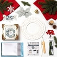 thumbnail image 4 of BingTong Festive DIY Christmas Wreath Kit, 12 Inch Foam Base With Fabric Snowflake Accents, Handmade Holiday Craft for Door Wall Mantel Display, Frosty Snowflake Design, 4 of 6