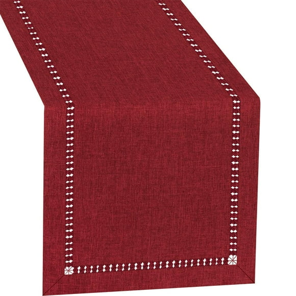 Grelucgo Camino De Mesa Rectangular De Poliéster Con Vainica Hecho A Mano, Bufandas De Tocador, Arándano, 14X36 Pulgadas