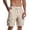 Beige, variant on WRFWUL Men's Checkerboard Textured Cargo Shorts Elastic Waist Drawstring Wide Leg Shorts Summer Comfy Knee Length SweatShorts