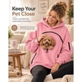 thumbnail image 2 of Pet Carrier Hoodie with Dog Pouch, Sweatshirt Cat Carrying Pocket Hoodie | Zippered Front Carrier for Small Dogs & Cats, Kangaroo Side Pocket, Sleeve Storage Big Size Soft(Pink,M), 2 of 8