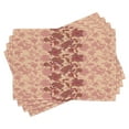 thumbnail image 1 of Ambesonne Floral Place Mats Set of 4, Vibrant Boho Flowers, Standard Size, Peach and Coral, 1 of 6
