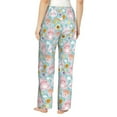 thumbnail image 3 of Goofa Love You Rabbit Printed Soft Pajama Pants for Women, Wide Leg Comfy Casual Lounge Yoga Pants-Small, 3 of 9