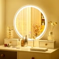thumbnail image 4 of Patiojoy Vanity Table Set 3 Color Adjustable LED Light Detachable Mirror, 4 of 10