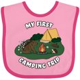 thumbnail image 3 of Inktastic My First Camping Trip-camping Hedgehog Boys or Girls Baby Bib, 3 of 4