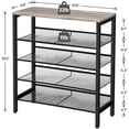 thumbnail image 5 of HOOBRO 5-Tier Shoe Storage Adjustable Shoe Organizer Shelf for 16 Pairs Entryway Hallway Closet BG01XJ01, 5 of 8