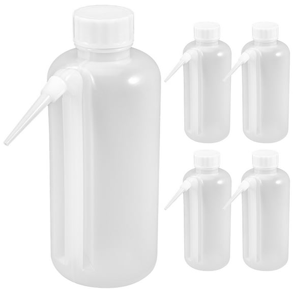 GETAJGHSD 5Pcs Squeeze Bottles for Sauces White Plastic Keep Fresh for Catering Services