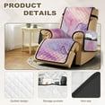thumbnail image 3 of TSOVTHRID Recliner Chair Cover Non Slip Sofa Covers for Reclining Chairs with Pocket Washable Reclining Chair Furniture Protector Cover for Pets, Purple Pink Marble Texture Print, 3 of 7