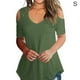 thumbnail image 1 of Blusa suelta de manga corta con camiseta sexy para niña con hombros descubiertos, Verde, S Sweethay AP001291-31, 1 of 5