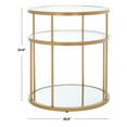 thumbnail image 3 of SAFAVIEH Layta 3 Shelf Modern Gold/Glass Round End Table (20 in. W x 20 in. D x 22.6 in. H), 3 of 9
