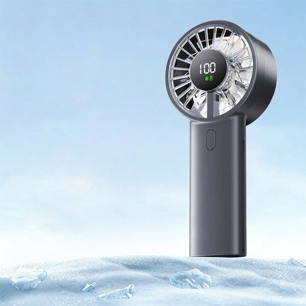 Portable Handheld Fan Rechargeable Mini Fan With LED Display 3 Speed USB Fan For Travel Office Outdoor