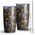 thumbnail image 2 of 20oz Tumblers Dancing Skeletons Halloween Pattern Stainless Steel Vacuum Insulated Double Wall Travel Tumbler Cups Mug with Lid and Straw,Cleaning Brush for Cold & Hot Drinks, 2 of 7
