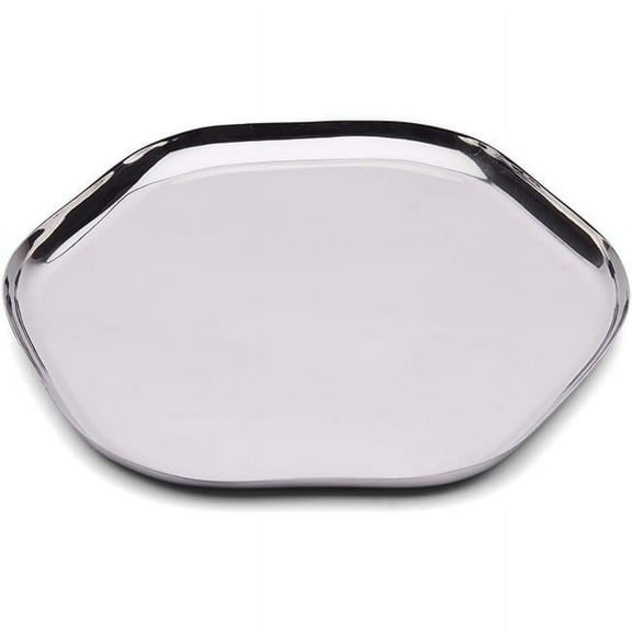 Leeber 72182 10 in. Stainless Steel Organic Shape Tray, Silver